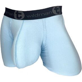 Wildmant Cotton Monster Cock 5" Inseam Boxer Brief Light Blue Large in Saudi Arabia