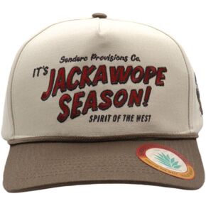 Sendero Provisions Co. قبعة Jackawope Snapback قابلة للتعديل مع مقدمة مطرزة وحبل مضفر (كريمي/بني) - مقاس واحد in Kuwait