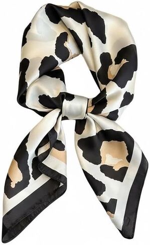 Silk Feeling Scarf for Women Cheetah Print Scarf Lightweight Fashion f or Handbags Accessories Hair Scarves Gift in Saudi Arabia