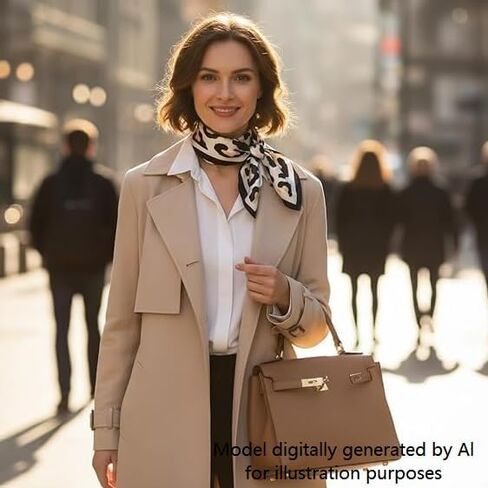 Silk Feeling Scarf for Women Cheetah Print Scarf Lightweight Fashion f or Handbags Accessories Hair Scarves Gift in Saudi Arabia