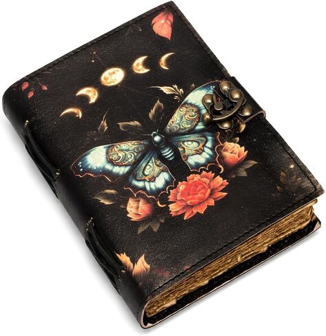 Butterfly Luna Moth Book of Spells Grimoire Book of Shadows Ouija Witchy Journal in Saudi Arabia