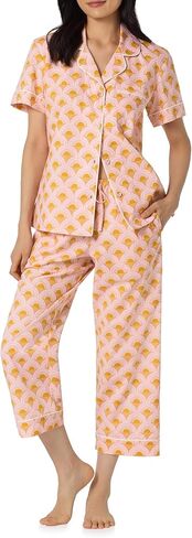 Bed Head PJs Womens Matching Pajamas - Soft Organic Cotton Button Down PJ Shirt & Cropped Pants Set - Loungewear & Sleepwear in Saudi Arabia