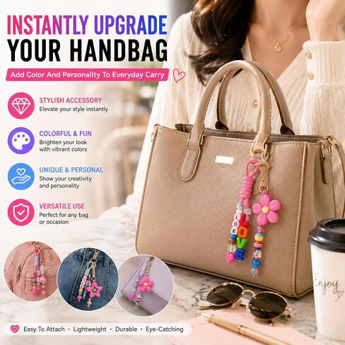 NLK 18 Pack Colorful Paracord Keychain Braided Bag Charms, Nylon Lanyard for Purse Backpack, DIY Key Chain in Kuwait