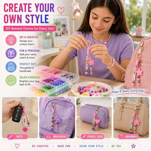 NLK 18 Pack Colorful Paracord Keychain Braided Bag Charms, Nylon Lanyard for Purse Backpack, DIY Key Chain in Kuwait