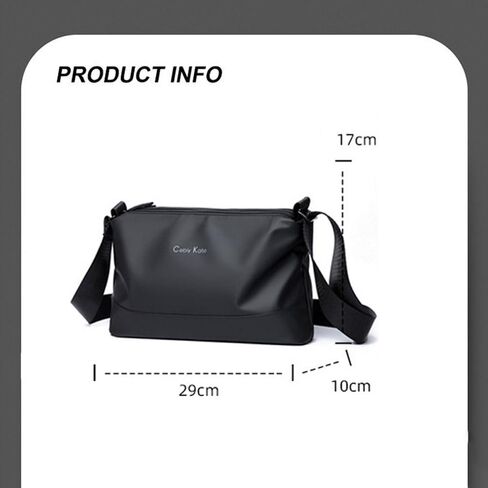 Lightweight Crossbody Bag 11.4x6.7x3.9in – Oxford Messenger Bag with Zipper Closure, Durable Polyester Lining for Daily Use in Kuwait