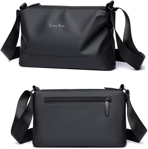 Lightweight Crossbody Bag 11.4x6.7x3.9in – Oxford Messenger Bag with Zipper Closure, Durable Polyester Lining for Daily Use in Kuwait