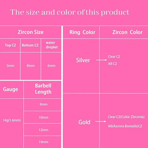 Dangle Belly Button Rings G23 Titanium Belly Ring 14G Internally Threaded Dangly Belly Button Piercing Teardrop CZ Navel Rings for Women 8-14mm in Kuwait