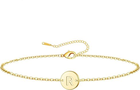 BAYLAY Cross Bracelet for Women - Gold Bracelet for Women 14K Gold Plated Disc Letter A-Z Initial Bracelet Cross Bracelet Dainty Gold Bracelet Jewelry Christian Religious Baptism Gifts for Women Girls in Kuwait