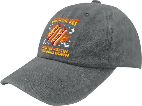 Call Me The vets Cause I Be Puttin' These Dogs Down Hat for Dad Classic Washed Light Grey in Kuwait