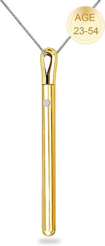 Gold Necklaces for Women Long Pendant with Simple Chain, Rechargeable Necklace for Women Trendy Gold Plated Jewelry Gift for Her in Saudi Arabia