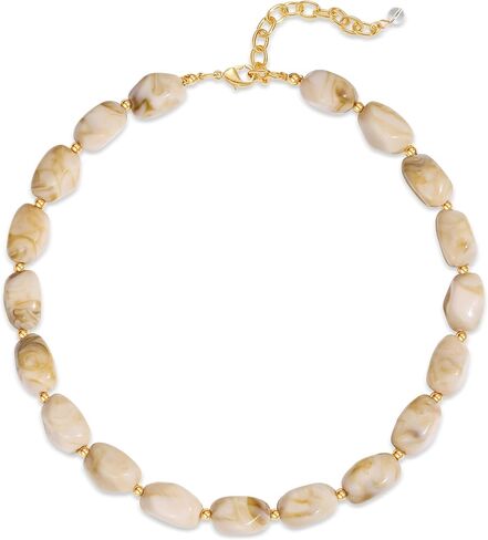 Boho Chunky Beaded Necklace for Women Lightweight Resin Beads for Summer Beach & Vacation Trendy Statement Jewelry Gift for Her in Saudi Arabia