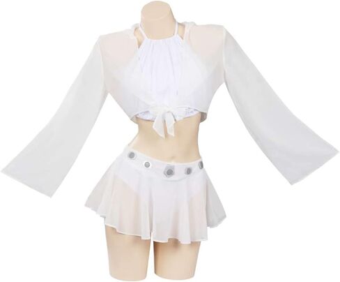 Princess Costume Adult Women Princess Cosplay Bikini Swimsuit Cape Suits Halloween Outfit Accessories in Saudi Arabia