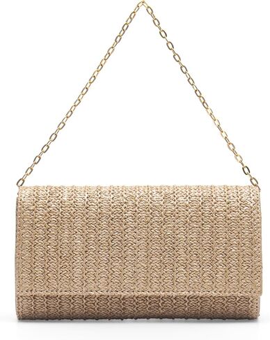 Straw Clutch Purse Shoulder Crossbody Bag Envelope Purse Raffia Handbag for Summer Beach Travel 2026 Trendy in Kuwait