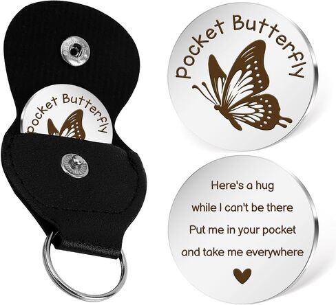Butterfly Themed Gifts Butterfly Keychain Cute Animal Pocket Hug Token Emotional Support Gift Small Christmas Stocking Stuffers for Butterflys Lovers Boyfriend Girlfriend Son Daughter Best Friend in Saudi Arabia
