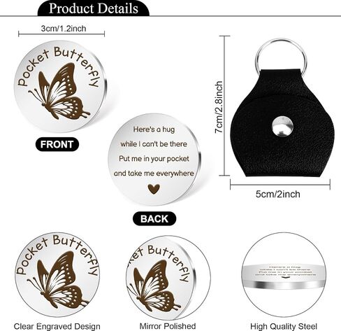Butterfly Themed Gifts Butterfly Keychain Cute Animal Pocket Hug Token Emotional Support Gift Small Christmas Stocking Stuffers for Butterflys Lovers Boyfriend Girlfriend Son Daughter Best Friend in Saudi Arabia
