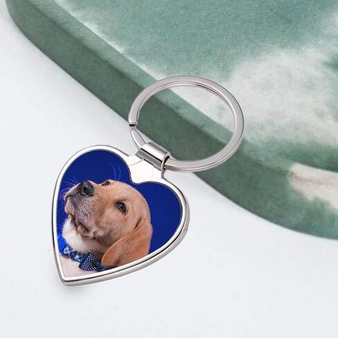 Personalized Full Color Photo Printing Heart Picture Custom Text Laser Engraved Love Note Dog Tag Pendant Keychain in Kuwait