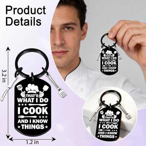 Chef Gifts For Men Unique Gift For Chefs Grilling Men Unique Dad Cooking Gifts For Fathers Day Birthday Cool Chef Cooking Accessories For Men Best Gifts For Men Who Like To Cook Chef Keychain For Men in Saudi Arabia