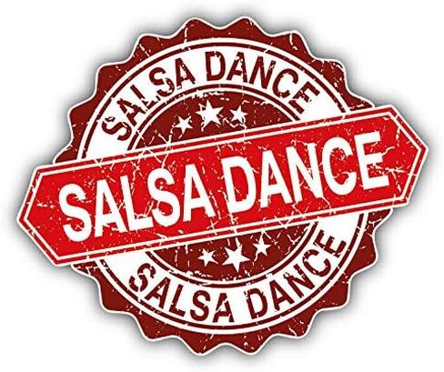 Salsa Dance Grunge Stamp Keychain Black Premium Leather Key Chain with Key Ring in Saudi Arabia
