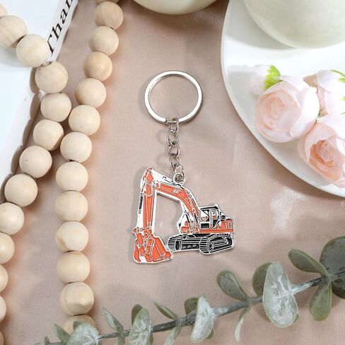 Excavator Keychain Construction Keychain for Men Brother Dad Boyfriend Birthday Valentine Father Day Christmas in Kuwait