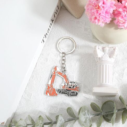 Excavator Keychain Construction Keychain for Men Brother Dad Boyfriend Birthday Valentine Father Day Christmas in Kuwait