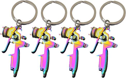 MATIHAY 4Pcs Mini Spray Paint Gun Keychain Pack, Metal Keychain for Men Women Pocket & Bag Purse Decorative Keyring Accessory in Saudi Arabia
