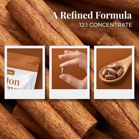 Metabolae Ceylon Cinnamon - 300 Softgels, 12:1 Concentrated Cinnamon Extract with MCT Oil, High Absorption Formula, Daily Wellness Support Supplement, Non-GMO & Gluten-Free in Saudi Arabia