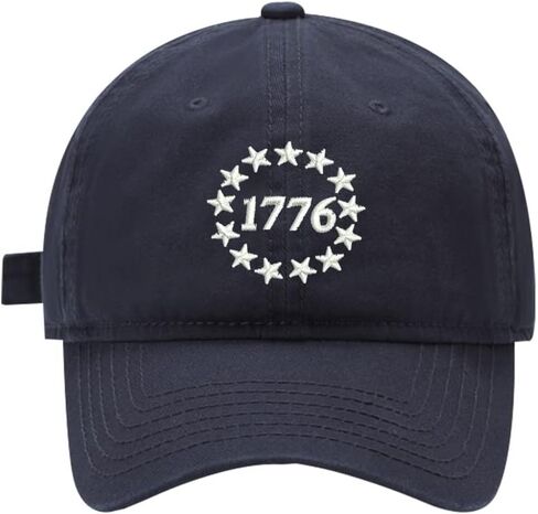 Mens Baseball Caps Embroidered US Stars 1776 Adjustable Dad Hat Washed Cotton in Kuwait