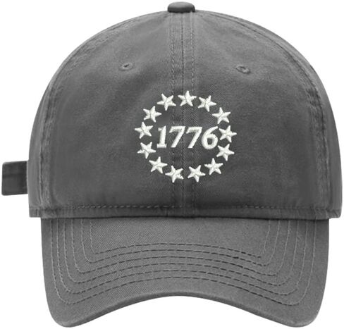 Mens Baseball Caps Embroidered US Stars 1776 Adjustable Dad Hat Washed Cotton in Kuwait