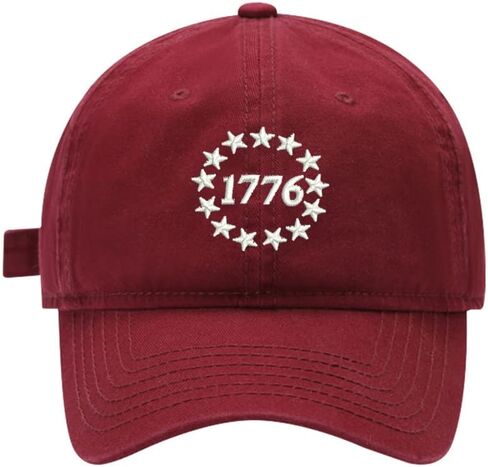 Mens Baseball Caps Embroidered US Stars 1776 Adjustable Dad Hat Washed Cotton in Kuwait