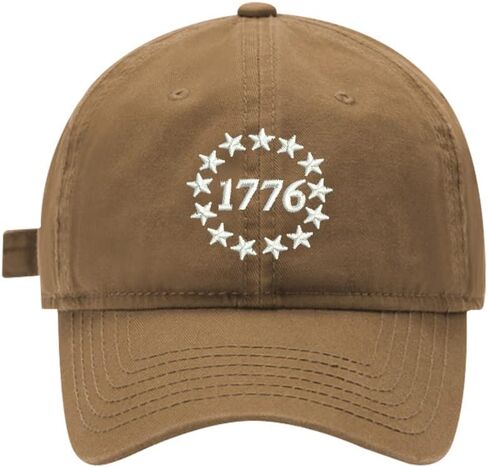 Mens Baseball Caps Embroidered US Stars 1776 Adjustable Dad Hat Washed Cotton in Kuwait