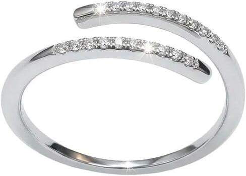 Line Ring for Women, Index Finger Ring, Adjustable Open Band, Minimalist Luxury INS Style Ring, Daily Party Jewelry in Kuwait