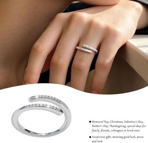 Line Ring for Women, Index Finger Ring, Adjustable Open Band, Minimalist Luxury INS Style Ring, Daily Party Jewelry in Kuwait