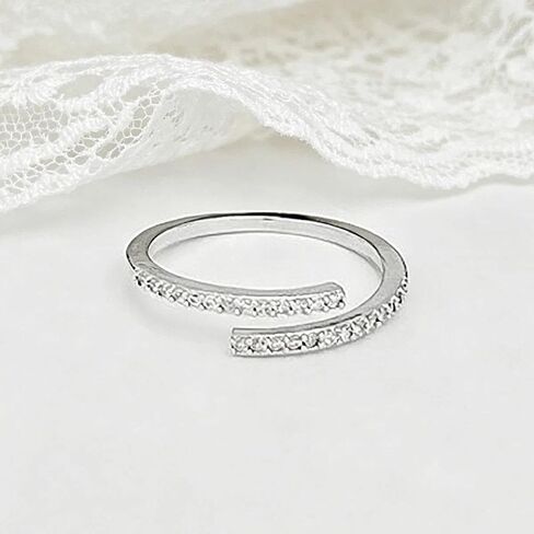 Line Ring for Women, Index Finger Ring, Adjustable Open Band, Minimalist Luxury INS Style Ring, Daily Party Jewelry in Kuwait
