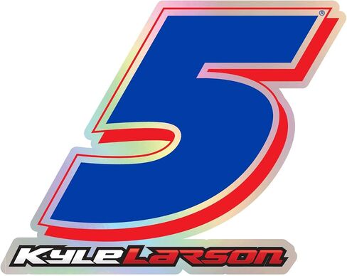 #5 Kyle Larson 12-Inch Laser Cut Holographic Vinyl Decal Sticker in Kuwait