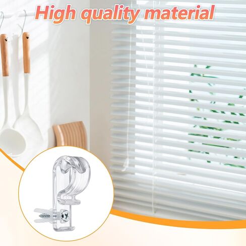 4 Sets Curtain P Clip, Blind Cord Holder, Clear Saftey Chain Retainer and Cord Guide, Fixation Hook Bead Chain Tension Device with Screws for Roller Vertical and Roman Shades in Saudi Arabia