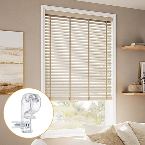 4 Sets Curtain P Clip, Blind Cord Holder, Clear Saftey Chain Retainer and Cord Guide, Fixation Hook Bead Chain Tension Device with Screws for Roller Vertical and Roman Shades in Saudi Arabia