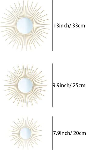 AIM & GGKK Gold Metal Wall Decor, Set of 3 Modern Metal Wall Art for Living Room, Minimalist Contemporary Gold Decor for Bedroom, Boho Accent Home Decoration in Saudi Arabia