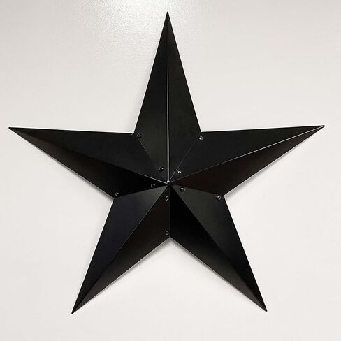 Barn Star, 48" Exterior Star Decor, Steel - Made in The USA (Black) in Saudi Arabia