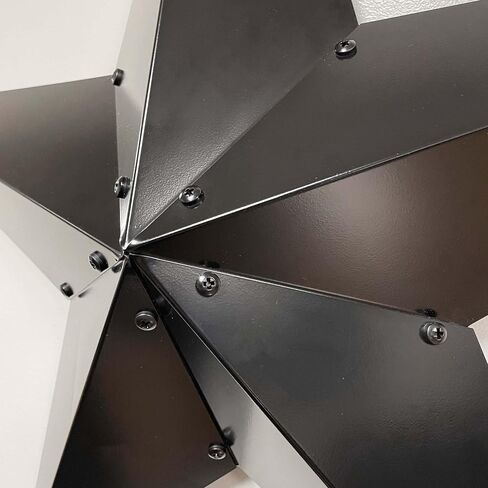 Barn Star, 48" Exterior Star Decor, Steel - Made in The USA (Black) in Saudi Arabia