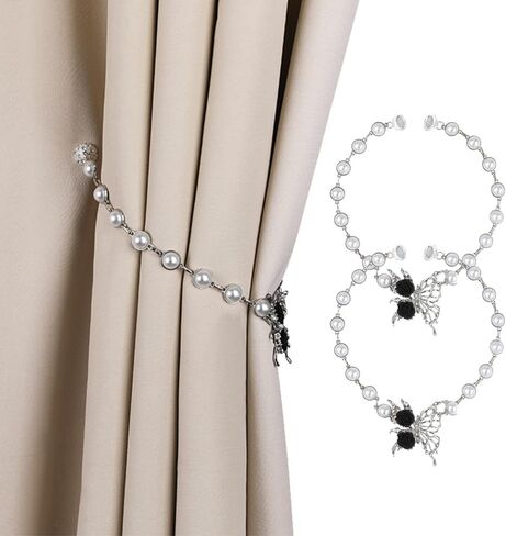 KVI Magnetic Curtain Tiebacks 2PCS Pearl for Bedroom/Living Room in Kuwait