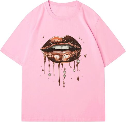 RoseSeek Women's Vintage Graphic Tees Crew Neck Short Sleeve T Shirts Y2k Streetwear Summer Tops in Saudi Arabia