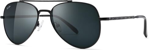 نظارة شمسية Pro Acme Classic Aviator بعدسات زجاجية كريستالية وهيكل عتيق وإطار معدني، حماية من الأشعة فوق البنفسجية 400 in Kuwait
