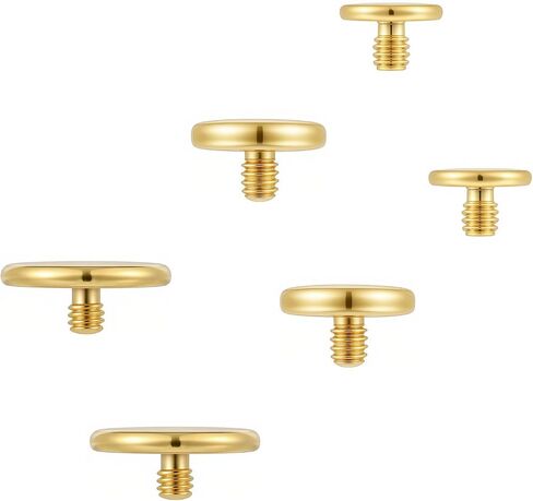 6PCS Steel 14G(1.6mm) Micro Dermal Anchor Tops, Implant Grade Surface Replacement Heads in Saudi Arabia