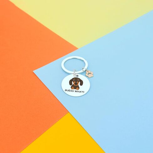 Dachshund Gifts Dog Lovers Gifts for Women Dachshund Keychain Funny Cute Weiner Dog Gift for Women Doggie Owner Gift Ideas Doggie Theme Bag Purse Charm Car Accessories in Saudi Arabia