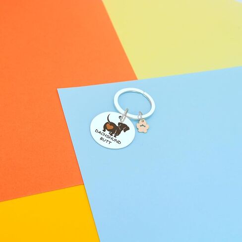 Dachshund Gifts Dog Lovers Gifts for Women Dachshund Keychain Funny Cute Weiner Dog Gift for Women Doggie Owner Gift Ideas Doggie Theme Bag Purse Charm Car Accessories in Saudi Arabia