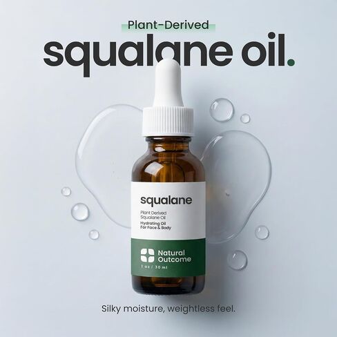 Pure Squalane Oil l 100% Plant Derived Squalane Oil for Face, Body, Hair & Lips I Weightless Moisturizing Oil Firms Skin, Reduces Fine Lines & Enhances Skin Elasticity I 1 oz in Kuwait