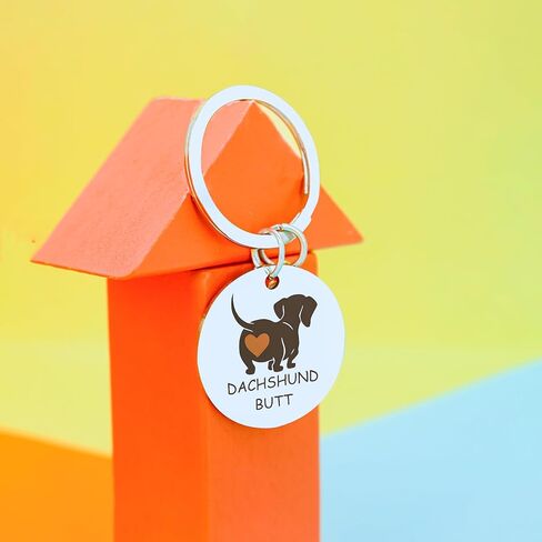 Dachshund Gifts Dog Lovers Gifts for Women Dachshund Keychain Funny Cute Weiner Dog Gift for Women Doggie Owner Gift Ideas Doggie Theme Bag Purse Charm Car Accessories in Saudi Arabia