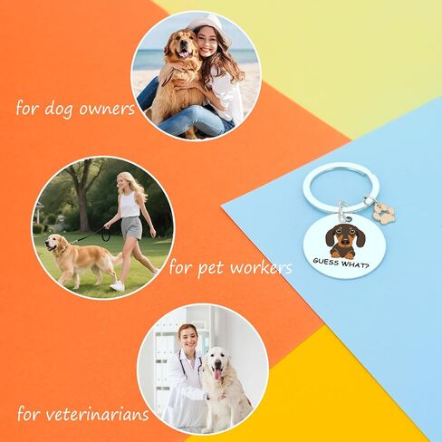 Dachshund Gifts Dog Lovers Gifts for Women Dachshund Keychain Funny Cute Weiner Dog Gift for Women Doggie Owner Gift Ideas Doggie Theme Bag Purse Charm Car Accessories in Saudi Arabia
