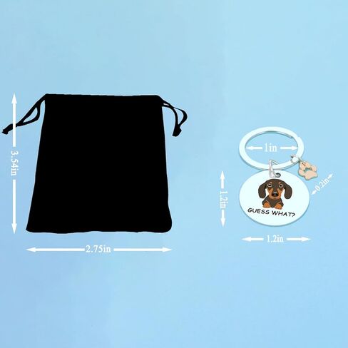 Dachshund Gifts Dog Lovers Gifts for Women Dachshund Keychain Funny Cute Weiner Dog Gift for Women Doggie Owner Gift Ideas Doggie Theme Bag Purse Charm Car Accessories in Saudi Arabia