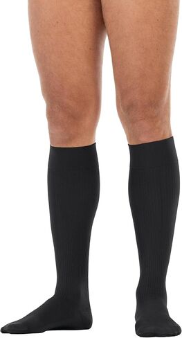JOBST forMen Compression Socks 20-30 mmHg Knee High, with SoftFit Band, Closed Toe, Black, X-Large in Kuwait